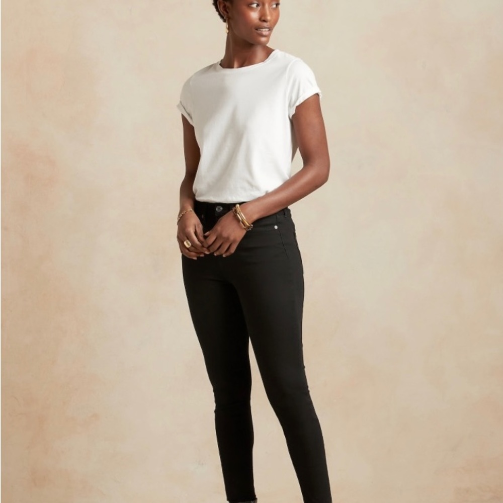 Banana Republic high rise skinny brushed jeans like new condition